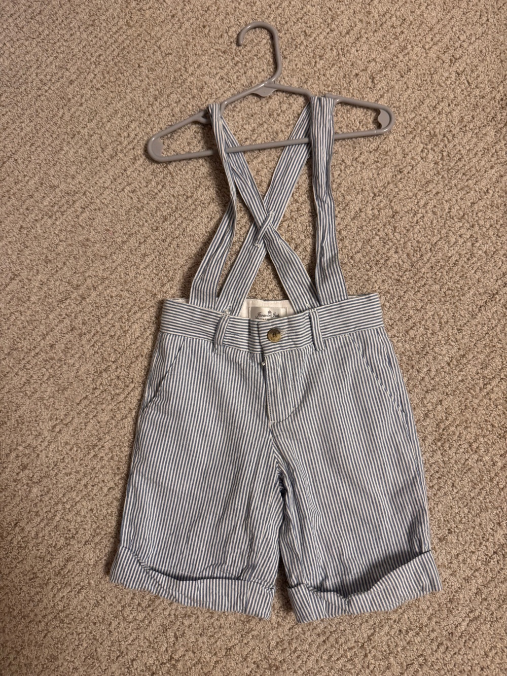 Janie and Jack Blue and White Striped Button-Front Top - special occasion 4T